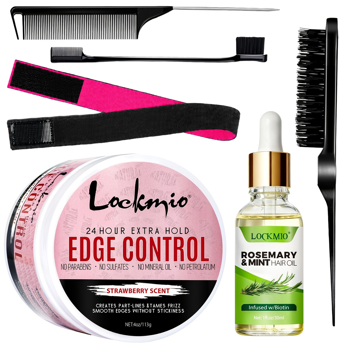 Edge Control Gel - Gel Coiffant Fixant, Huile de Romarin